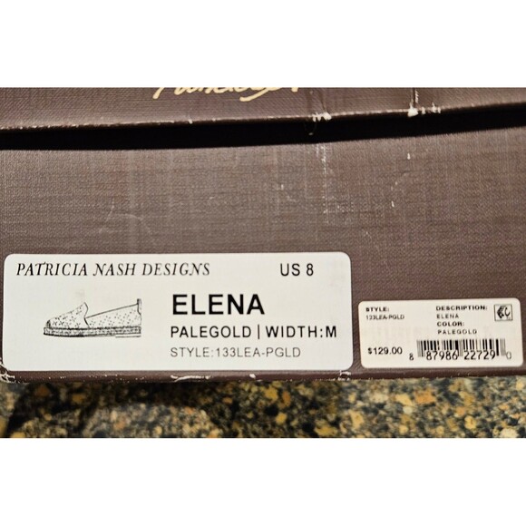 Patricia Nash Elena Espadrille Women's Flats Pale Gold - Size 8 - Picture 13 of 13